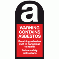Warning contains asbestos labels (Pack of 10)