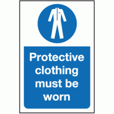 Protective clothing must be worn sign