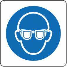Eye protection symbol sign