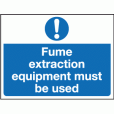 Fume extraction equipment must be used