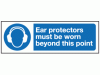 Ear protectors must be worn beyond th...