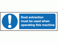 Dust extraction must be used when ope...