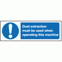Dust extraction must be used when operating this machine