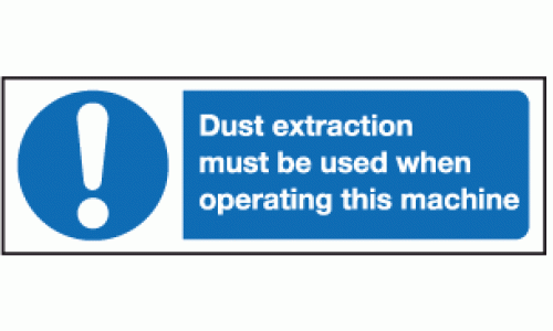 Dust extraction must be used when operating this machine