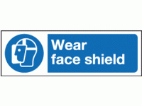 Wear face shield sign