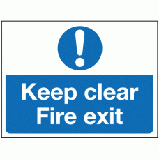 Keep clear fire exit