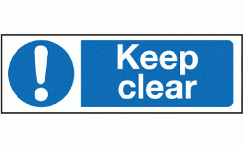 Keep clear sign