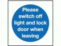 Please switch off light and lock door...