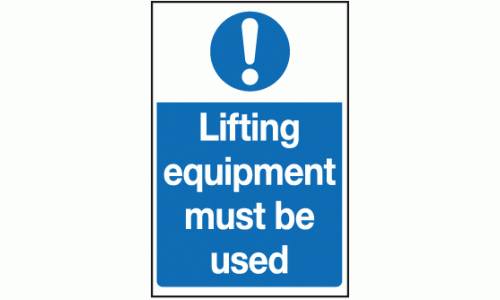 Lifting equipment must be used