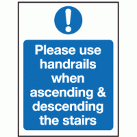 Please use this handrails when ascending & descending the stairs