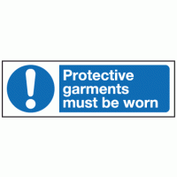 Protective garments must be worn sign