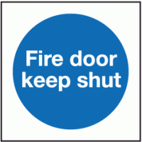 Fire door keep shut sign 