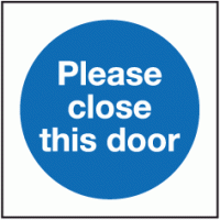 Please close this door sign