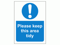 Please keep this area tidy