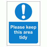 Please keep this area tidy