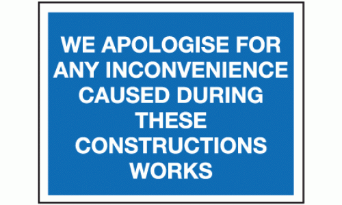 We apologise for any inconvenience caused during these construction works