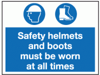 Safety helmets and boots must be worn...
