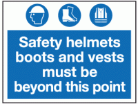 Safety helmets boots and vests must b...
