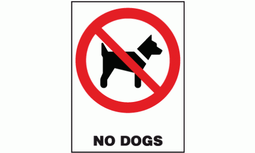  No dogs sign 