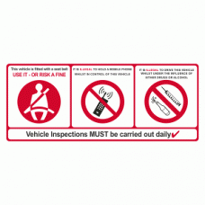Vehicle Inspections MUST be carried out daily Multi-Sign