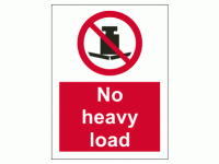 No heavy load sign