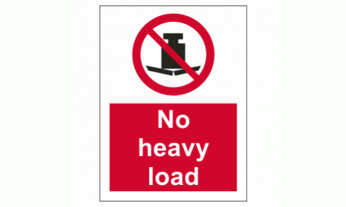No heavy load sign