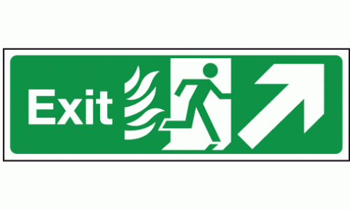 Fire exit right diagonal up
