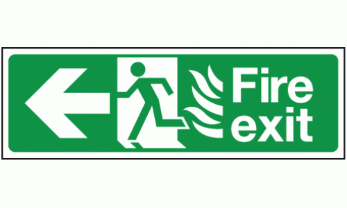 Fire exit left 