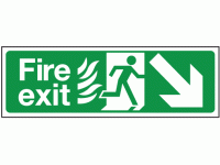 Fire exit right diagonal down