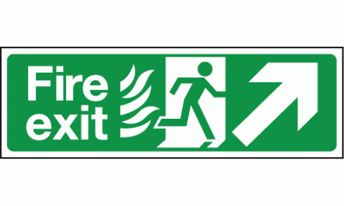 Fire exit right diagonal up