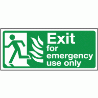 Fire exit for emergency use only