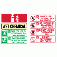 chemical fire extinguisher id marker safety sign