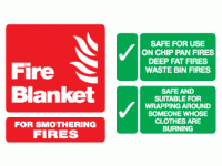 Fire blanket safety sign notice