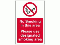 No Smoking in this area. Please use d...