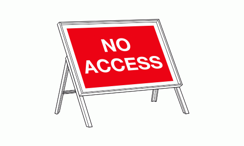 No access sign 