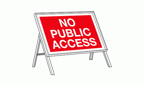 No public access sign