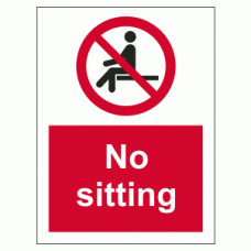 No sitting sign