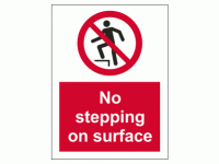 No stepping on surface sign