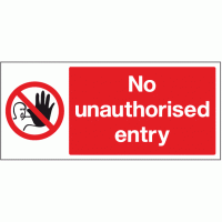 No unauthorised entry