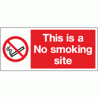 This is a no smoking site sign