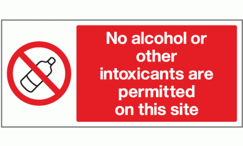 No alcohol intoxicants are permitted on this site