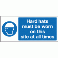 Hard hats must be worn at all times