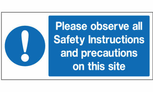 Please observe all safety instructions and precautions on this site