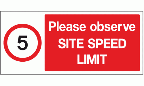 Please observe site speed limit 5 mph