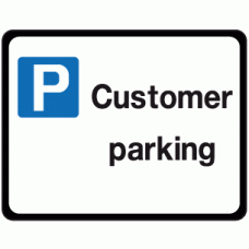 Customer parking sign