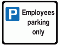 Employees parking only sign