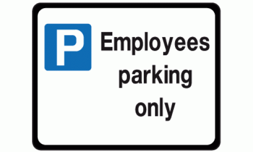 Employees parking only sign