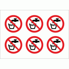 Prohibition Not Drinking Water signs 6 Up