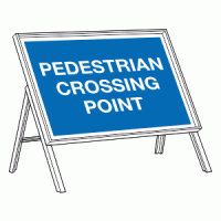 Pedestrian crossing point sign