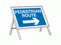 Pedestrian route right sign